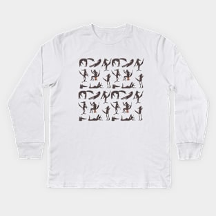 funny wolf Kids Long Sleeve T-Shirt